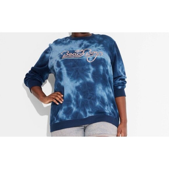 Bravado Sweaters - omen's The Beach Boys Graphic Sweatshirt - Navy Blue XS
